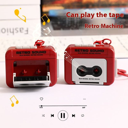 Mini Retro Cassette Tape Recorder Keychain