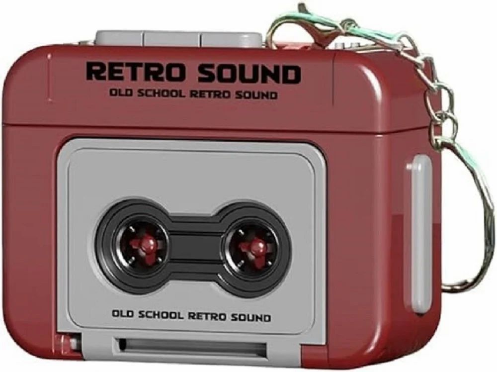 Mini Retro Cassette Tape Recorder Keychain